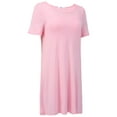 thumbnail image 2 of EFINNY Women's Super Soft Modal Nightgown Short Sleeve Sleepwear Comfy Loungewear Nightshirt with Chest Pads S-XXL (Removable chest pad), 2 of 7