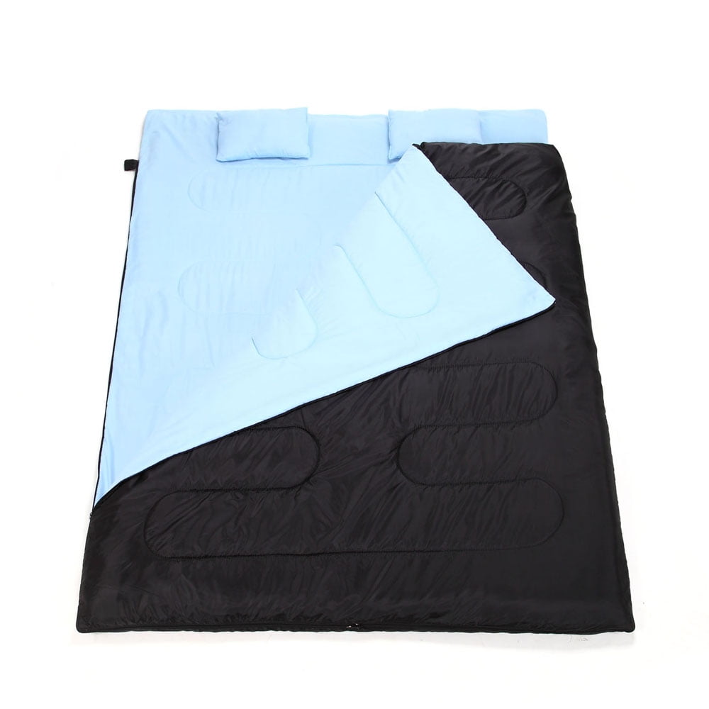 86"x60" Double Thermal Sleeping Bag 2 Person Outdoor Camping Hiking