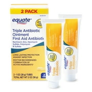 (3 pack) (3 Pack) Equate First Aid Antibiotic Ointment, 2 Oz, 2 Ct