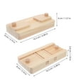 thumbnail image 2 of Tineasur 2Pcs Wood Hamster Treats Hiding Box for Small Animals Party Fun Beige, 2 of 7