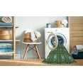 thumbnail image 2 of Ahgly Company Machine Washable Indoor Square Transitional Green Area Rugs, 3' Square, 2 of 7
