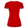 thumbnail image 3 of FashionMille Women's Slim FIt Basic V Neck Fitted Short Sleeve T-Shirt, 3 of 5