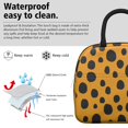 thumbnail image 3 of Insulated Lunch Bag for Women, Floral Print Oxford Fabric Lunch Box, Leakproof Thermal Cooler Tote for Work, School & Picnic, Leopard Animal Print, 3 of 5