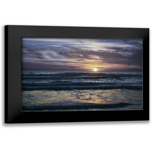 Geyman, Vitaly 14x11 Black Modern Framed Museum Art Print Titled - Purple Sunset