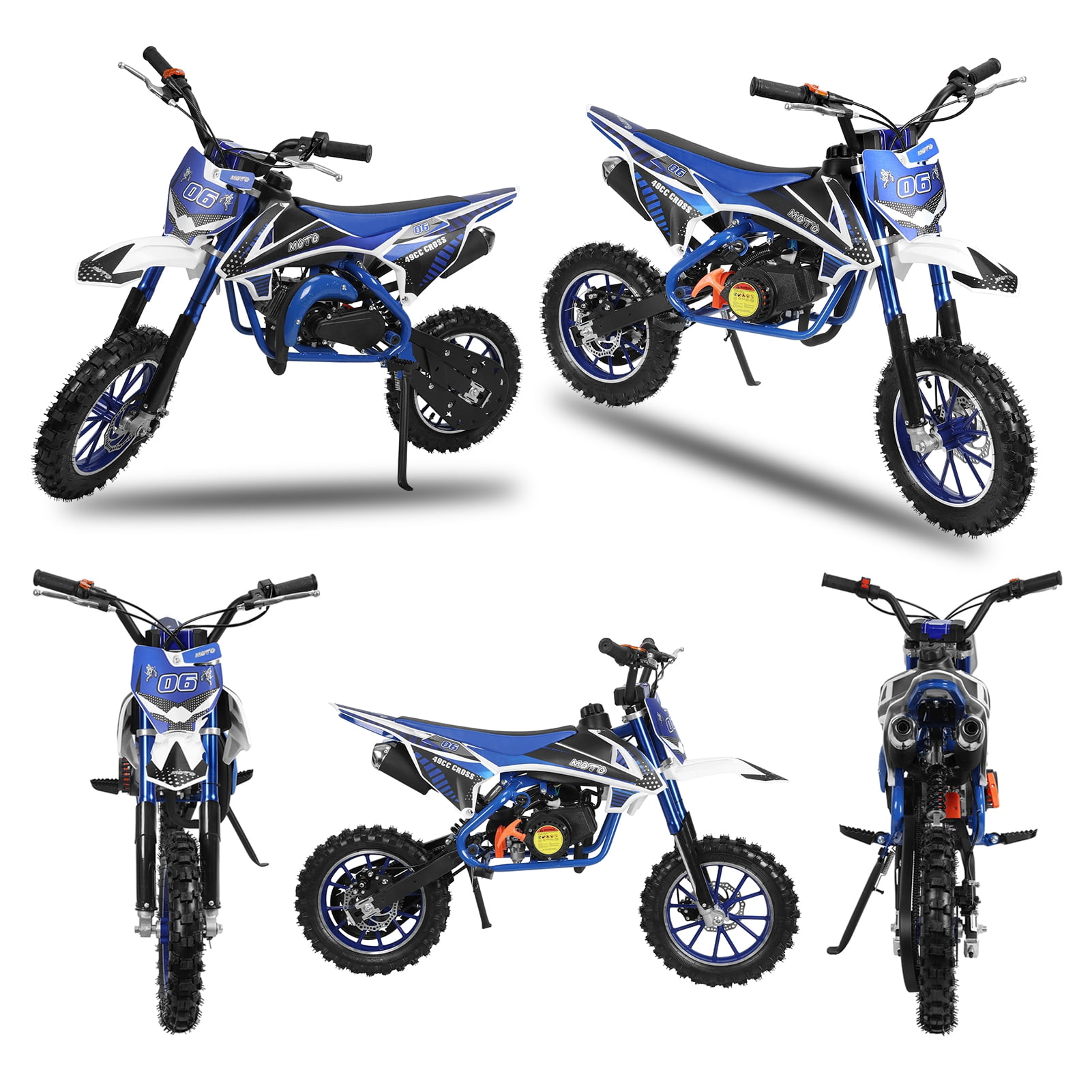 Thehsnt 49cc Kids Dirt Bike - Gas Powered Youth Mini Motorcycle for Off-Road & Trails | Dual Disc Brakes (F/R) | Motocross Style, Ages 10+