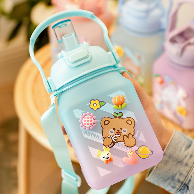 Fairnull 1300ML Sippy Cup Adjustable Shoulder Strap Easy to Carry