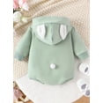 thumbnail image 4 of Bagilaanoe Newborn Easter Outfits Baby Girl Hooded Romper Sweatshirt Long Sleeve Bodysuits Print Pullover 3M 6M 9M 12M 18M Infant Casual Tee Tops, 4 of 9