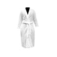 thumbnail image 3 of Plush Fleece (100%P Coral Fleece) with Micro-Fiber Satin Stripe 300GSM Shawl Collar White Unisex 1/Pack, 3 of 7