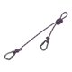thumbnail image 4 of Cordón de seguridad con absorción de para escalada, arnés anticaída, cinturón de eslinga, correas para escalada en roca/árbol, 24KN Candado gris, 4 of 9