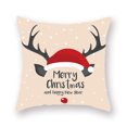 thumbnail image 1 of Billuyoard Funda de almohada de 2 piezas con estampado de elementos navideños, decoración de funda de almohada de poliéster lavable para sofá, funda de Kits de decoración para fiestas B-06716 Billuyoard HA007819-16, 1 of 5
