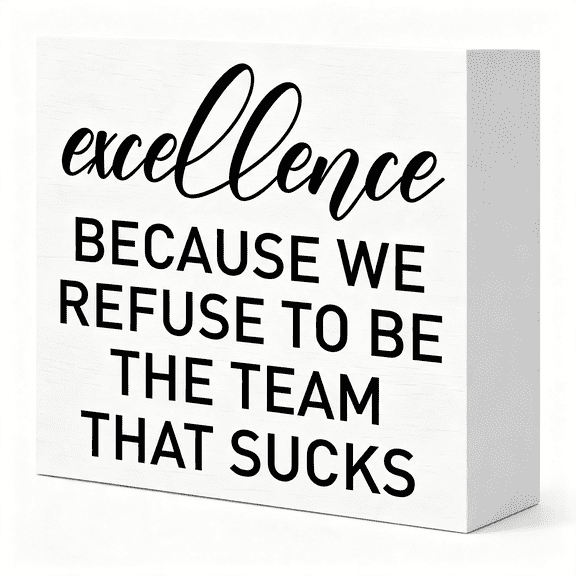 LQSEO Inspirational Team Office Desk Decor,Rustic Home Cubicle Teamwork Sign Desk Decor,Funny Team Appreciation Gifts Team Work Gift for Employees Staff Coworker Thank You Gift for Employees