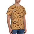 thumbnail image 2 of Bixox Men's Brown Mushrooms Printed Short Sleeve Skinny Athletic T-Shirt, 2 of 6