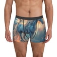 thumbnail image 1 of Balery Forest Lake White Horse Calzoncillos bóxer para hombre, ropa interior de algodón suave y transpirable con cinturilla de nailon-Large, 1 of 5