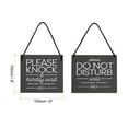thumbnail image 2 of Unique Bargains Do Not Disturb and Please Knock Door Hanger Sign, Black, 2 of 4