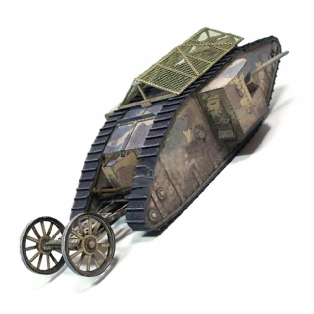 NATEFEMIN British Mark I Male Tank Paper Model 135 Scale Military Collectible DIY Puzzle Accurate Scale Kit for Advanced Hobbyists Assembly