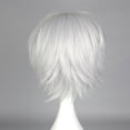 thumbnail image 4 of Unique Bargains Human Hair Wigs for Women Lady 12" Light Gray Curly Wig with Wig Cap, 4 of 6
