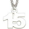 Personalized Planet Number Sterling Silver Pendant