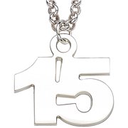 Personalized Planet Number Sterling Silver Pendant