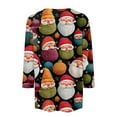 thumbnail image 4 of Fabrcox Crew Neck Christmas Oversized Shirts for Women M-3xl Plus Size 3/4 Sleeve Snowman Print Tee Tops Casual Raglan Baseball Tees Lightweight Tops Black L, 4 of 5