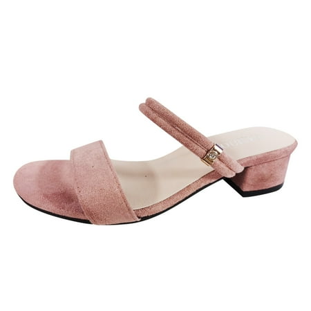 

dmqupv Womens High Heel Sandals Toe-knob Lace-up High Summer Shoes Casual Women s Women s sandals Shoes Women Sandals Sandal Pink 8