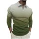 thumbnail image 1 of Hombres Sudaderas de Suéter Solapa Rayas Cremallera de Manga Corta Superior, Deportes Casual para el Uso Al Aire Libre, 1 of 5