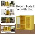 thumbnail image 4 of Metal Storage Cabinet with Mesh Doors,Steel Display Cabinet with Adjustable Shelves,Metal Office Storage Locker for Home Office,Garage(Yellow, 40''H), 4 of 10