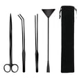thumbnail image 2 of Pinzas para plantas acuáticas, herramienta de espátula de tijera, raspadores de acuario, herramientas de plantas de acuario de acero inoxidable 4 en 1 para kits de iniciación de peces y kit de, 2 of 8