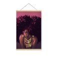 thumbnail image 1 of Awkward Styles Wooden magnetic poster Hanger Frame - African Girl Pink Portrait Canvas Photo Picture Poster Artwork Print for Framing Hanging Kit Wooden Poster Hanger Dowel, 1 of 4
