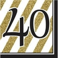 thumbnail image 4 of Creative Converting Black And Gold Milestone Napkins (Pack Of 16), 4 of 6