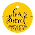 thumbnail image 1 of 100 PCS Love is Sweet Customized Hang Tags Personalized Wedding Favor Gift Paper Tag, 1 of 1