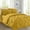Mustard Yellow, variant on Elegant Comfort 8-Piece Pinch Pleated Comforter Set - All Season Bed in a Bag, Includes Smart Sheet Set, Bed Skirt, Comforter, Pillowcases & Shams, Full/Queen, Mustard Yellow
