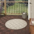 thumbnail image 4 of Nourison Easy Care 4' x Round Cream Modern Rug, 4 of 10
