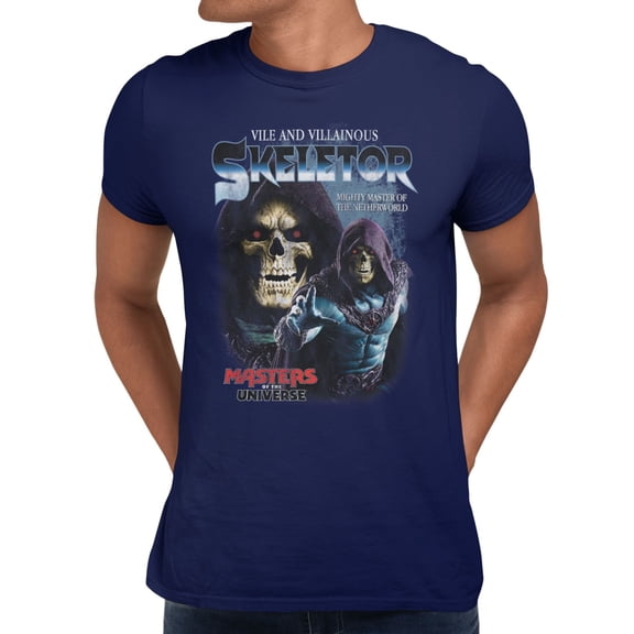 Masters Of The Universe Movie Skeletor Master Of Netherworld Collage Men's T Shirt (Navy, S-XXXL)
