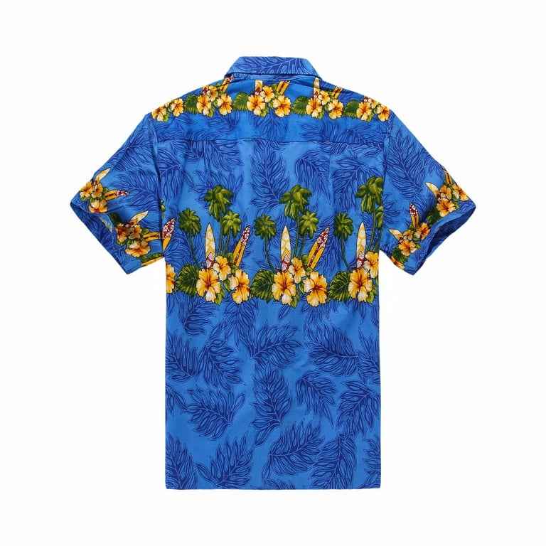 Surfboard Blue Aloha Shirt | Men's Hawaiian Shirts | Western Aloha