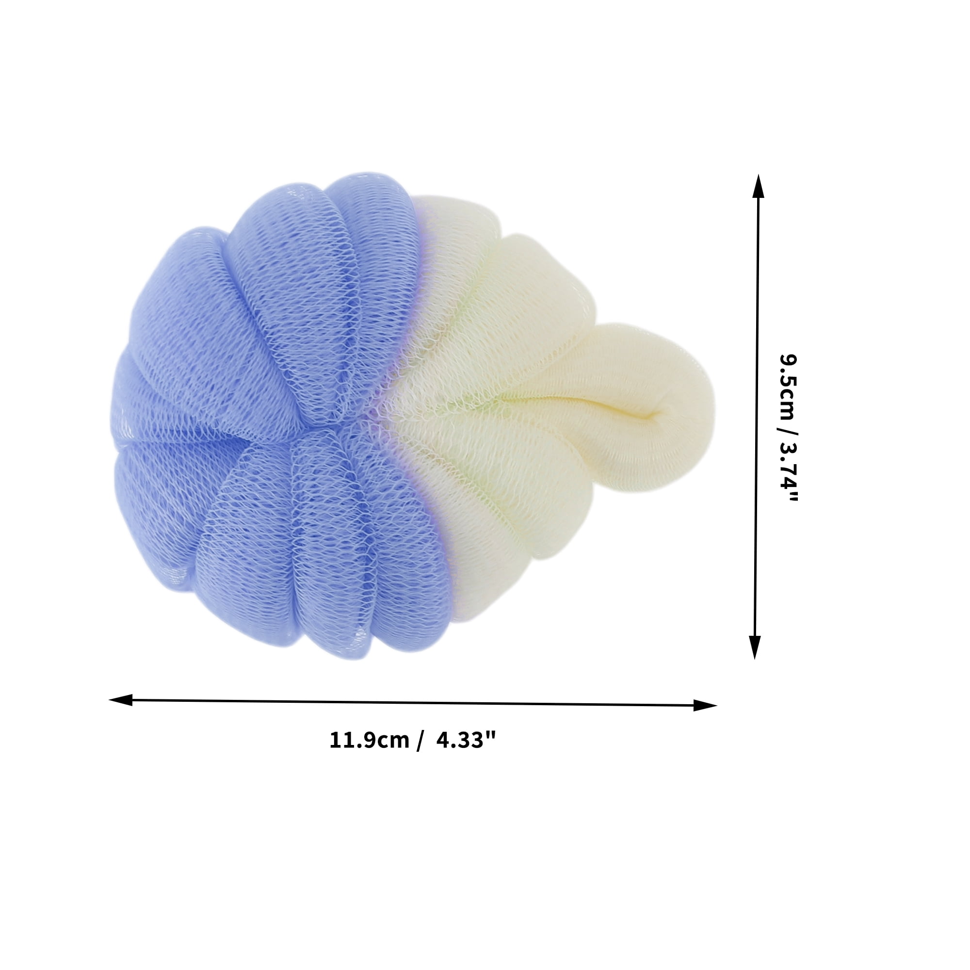 Unique Bargains Bath Shower Loofah Sponge Body Puffs 4.33"x3.74"x1.77" 1 Pc Blue