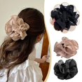 thumbnail image 1 of SquarezhenBo 1 pieza negro grande gasa garra clip pelo arco gran tamaño tela cinta flor rosa para mujeres abrazaderas accesorios clips mandíbula garra clips accesorios para el cabello, 1 of 5