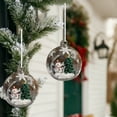 thumbnail image 3 of Christmas Ball Ornaments Set of 1 Plastic Hanging Decor for Xmas Tree with Snowflake Tree Santa Claus Designs(B), 3 of 6