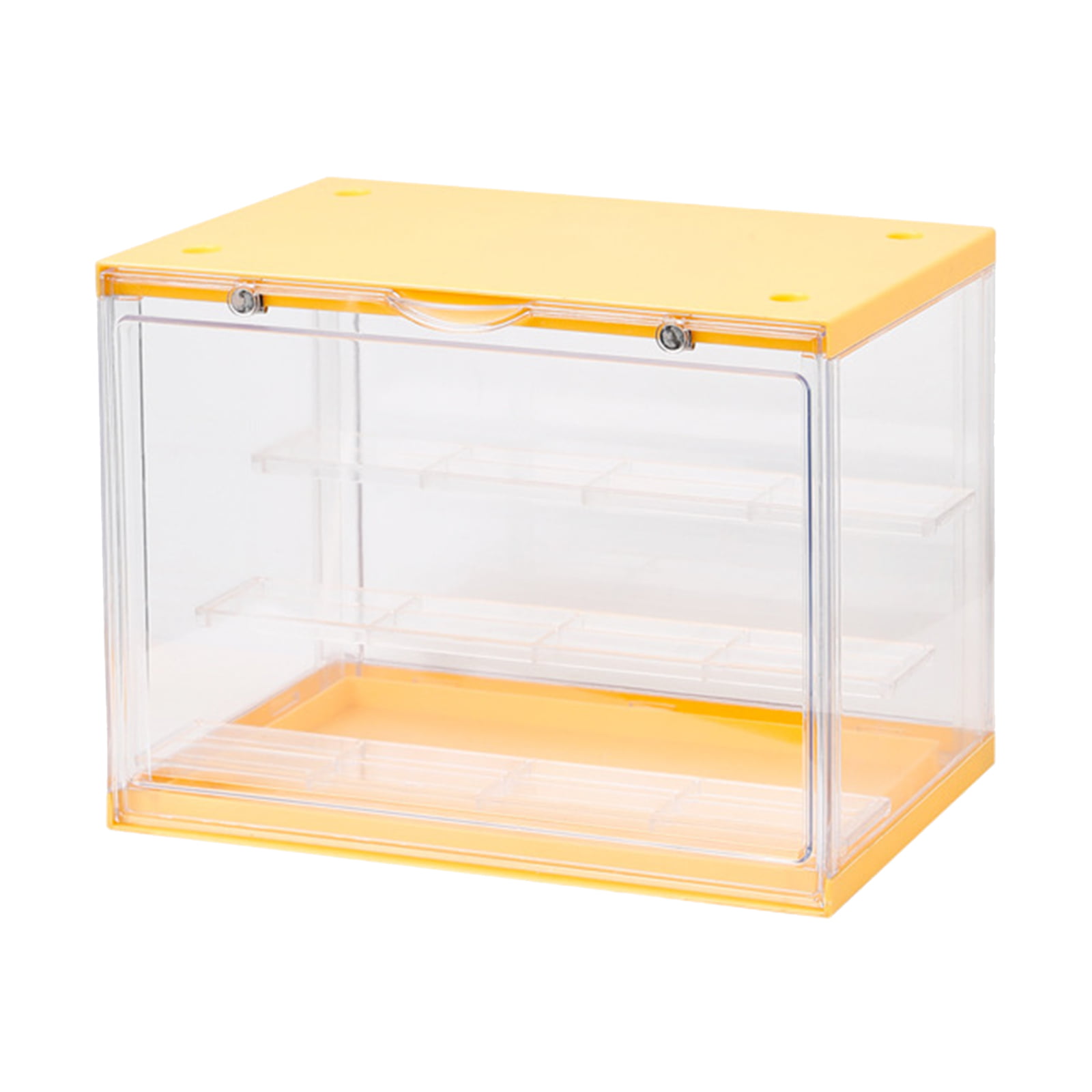 3-Layer Acrylic Display Case Dolls Toys Collectibles Protective Boxes Stand 