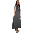 thumbnail image 2 of Peach Couture Robe Longue Maxi d'Été pour Femme à Pois Sans Manches Décontractée de Cocktail Noire Grande, 2 of 4
