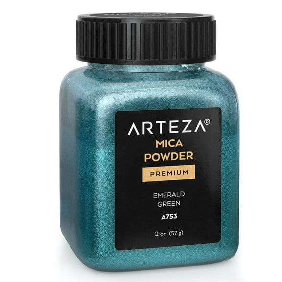 Arteza Mica Powder 57g, Single Color, Emerald green - A753 (ARTZ-3509)