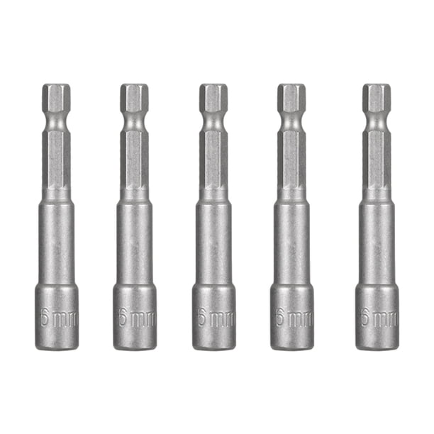 Kenally Destornillador de tuercas de acero portátil de 5 piezas, broca de vástago hexagonal para el hogar, destornillador neumático Herramientas eléctricas 6x65mm