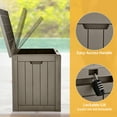 thumbnail image 5 of Dextrus Outdoor Weatherproof 30 Gallon Resin Deck Box, Brown – Ideal for Patio, Garden, and Poolside Storage, 5 of 5