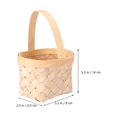 thumbnail image 4 of 3Pcs Kids Mini Tote Basket Hand-woven Basket Plaything Playing House Accessory, 4 of 8