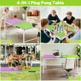 thumbnail image 3 of Outdoor Ping Pong Table, SEGMART 5FT Mid-Size Table Tennis Game Set, Indoor Outdoor Portable Table Tennis Game with Net, 2 Table Tennis Paddles and 3 Balls, 3 of 9