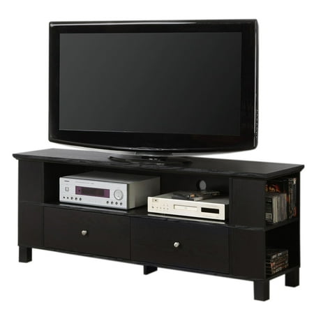 Walker Edison - Rustic Wood TV Console for Most TVs Up to 65" - Black