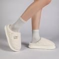 thumbnail image 6 of Yarkasie Slippers for Women Men, Soft Thick Memory Foam Slippers, Fuzzy Bedroom House Shoes Indoor, White Size 6, 6 of 9
