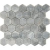 Marbletiledirect Afyon Grey Marble 2-inch Hexagon Polished Tile
