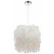 thumbnail image 1 of Lámpara colgante de techo con plumas, diseño moderno de lámpara de techo con pantalla de plumas blancas para dormitorio, sala de estar, comedor, restaurante, decoración, 1 of 5