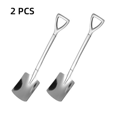 

1/2/4 PCS Stainless Steel Shovel Spoon Retro Spoon Creative Coffee Spoon Ice Cream Dessert Scoop Tableware Cutlery Set