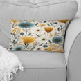 thumbnail image 4 of Designart "Sunny Blue Nordic Calm" Floral Printed Throw Pillow, 4 of 5